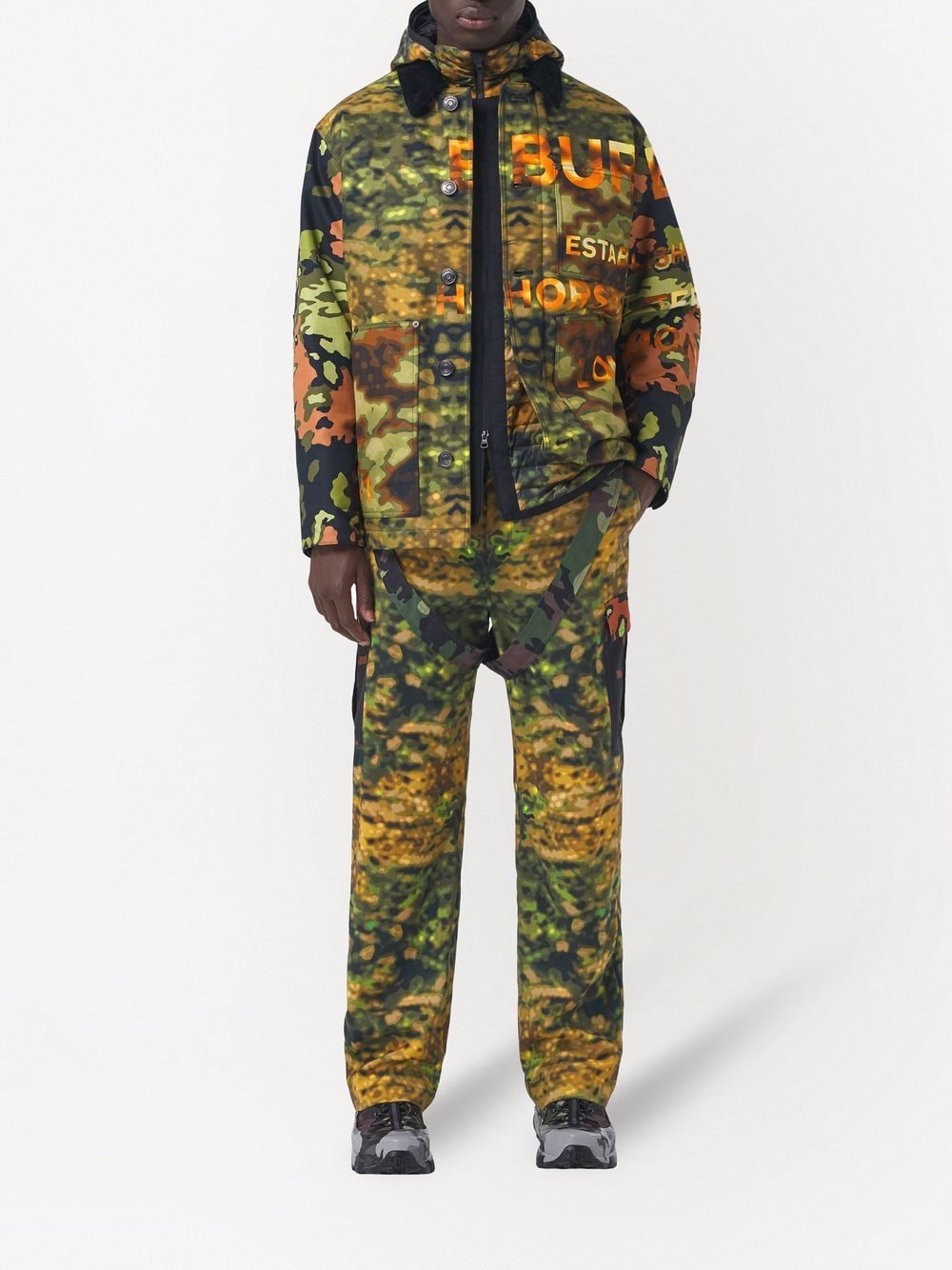 Camouflage Logo-Print Jacket