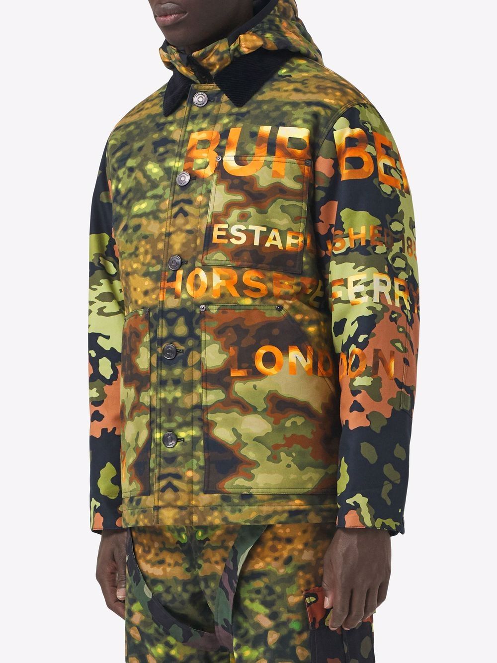 Camouflage Logo-Print Jacket