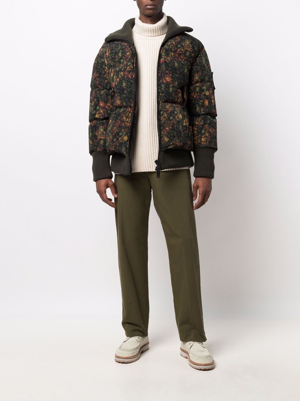 Floral-Print Padded Jacket