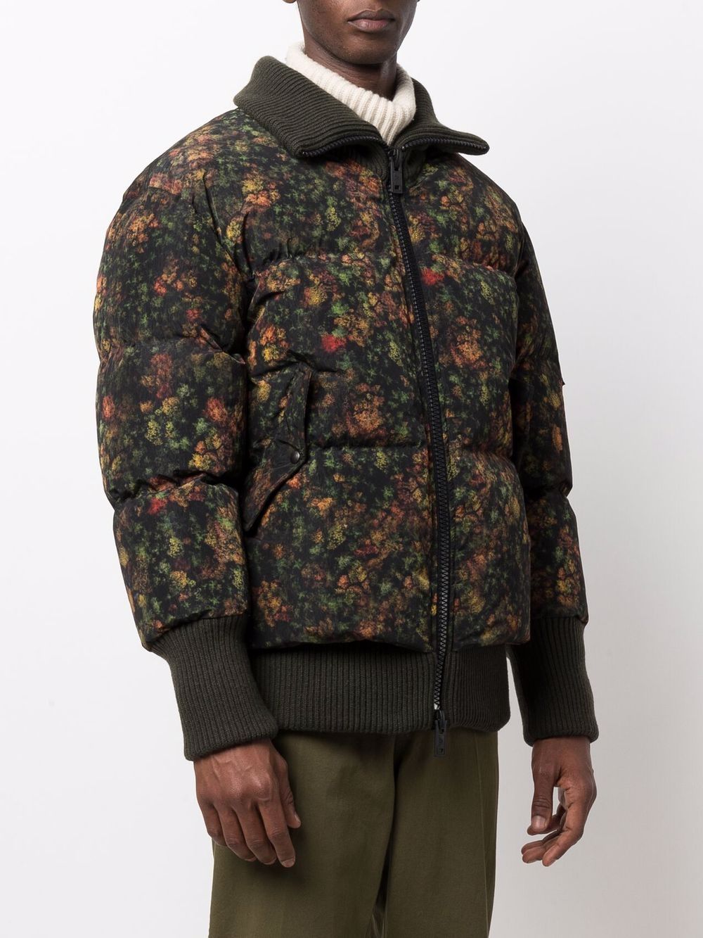 Floral-Print Padded Jacket