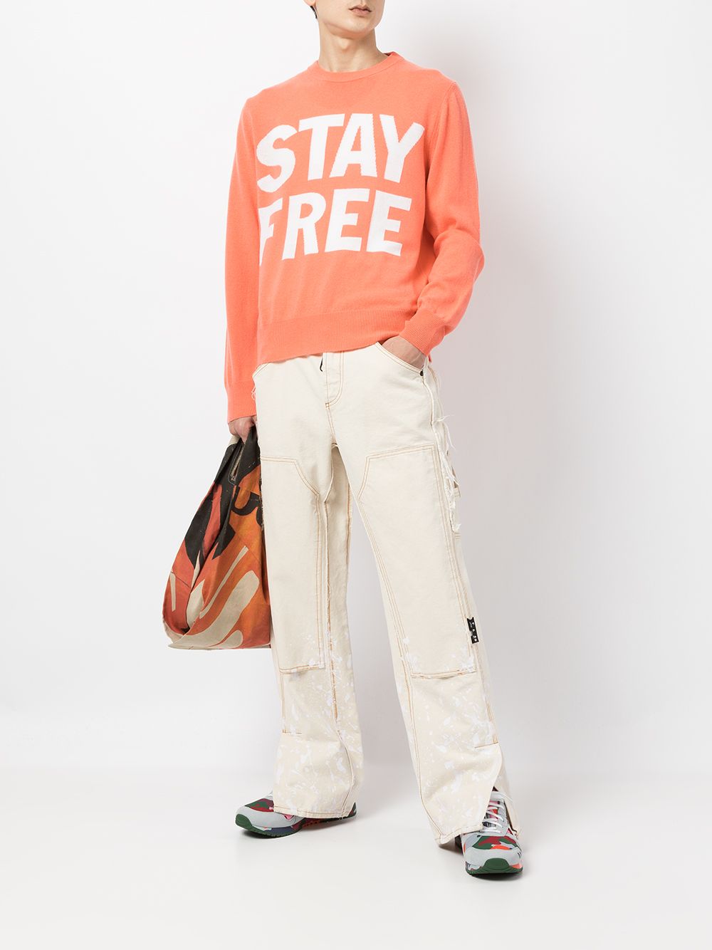 Stay Free Print Sweatshirt