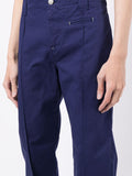 Pressed-Crease Cotton Straight Trousers