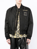 Patch-Detail Bomber Jacket