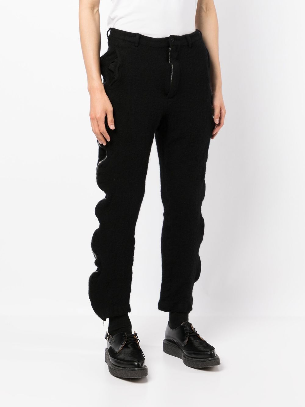 Zipper-Trim Trousers