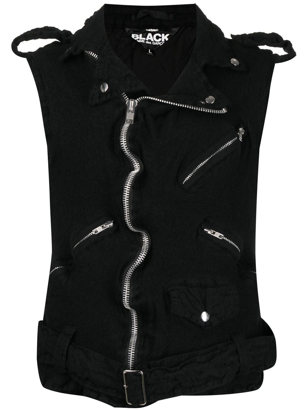 Chunky-Knit Biker Vest