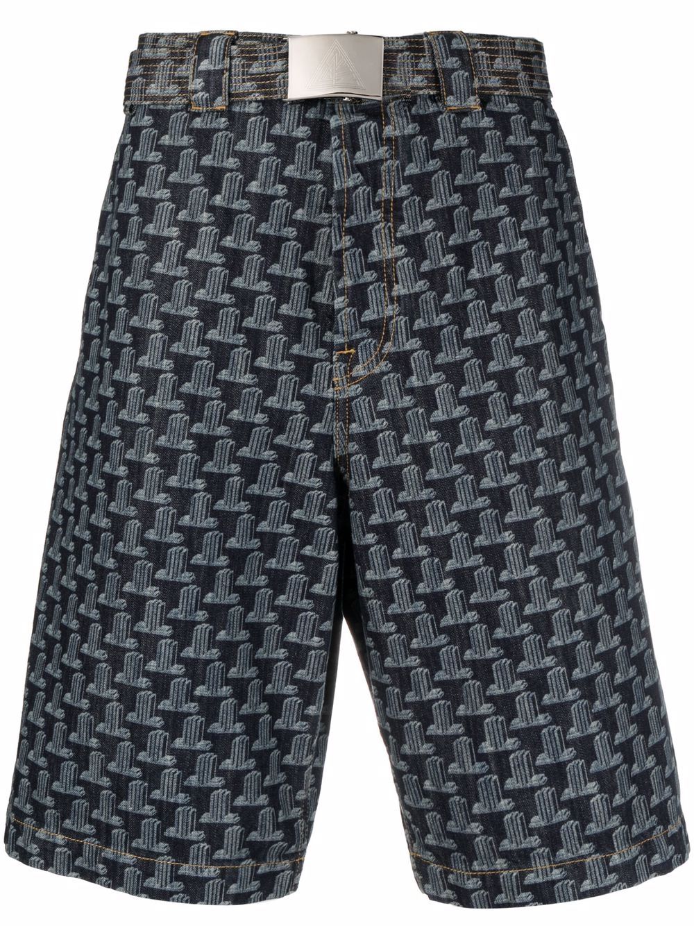 Geometric-Print Bermuda Shorts