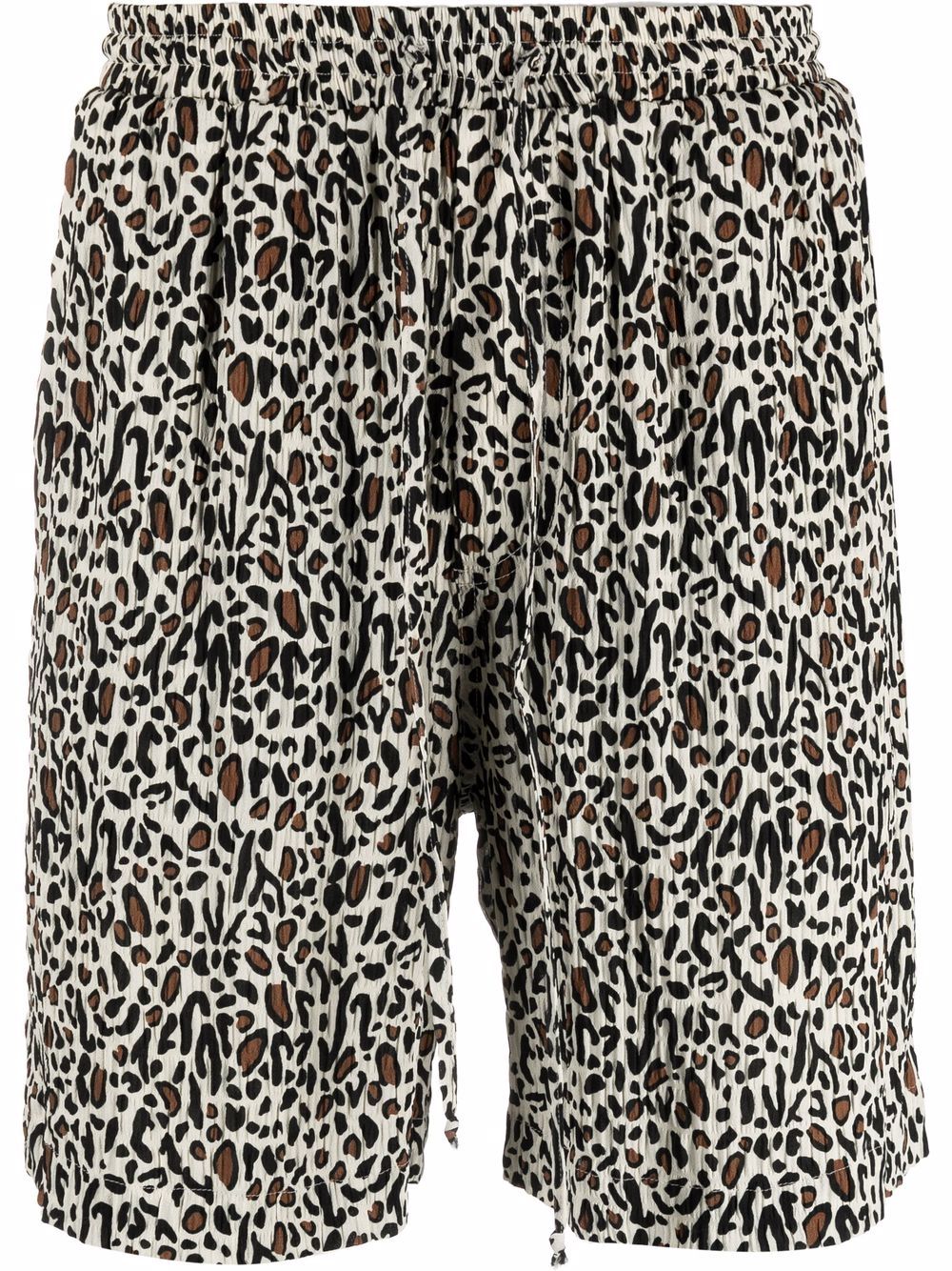 Leopard-Print Track Shorts