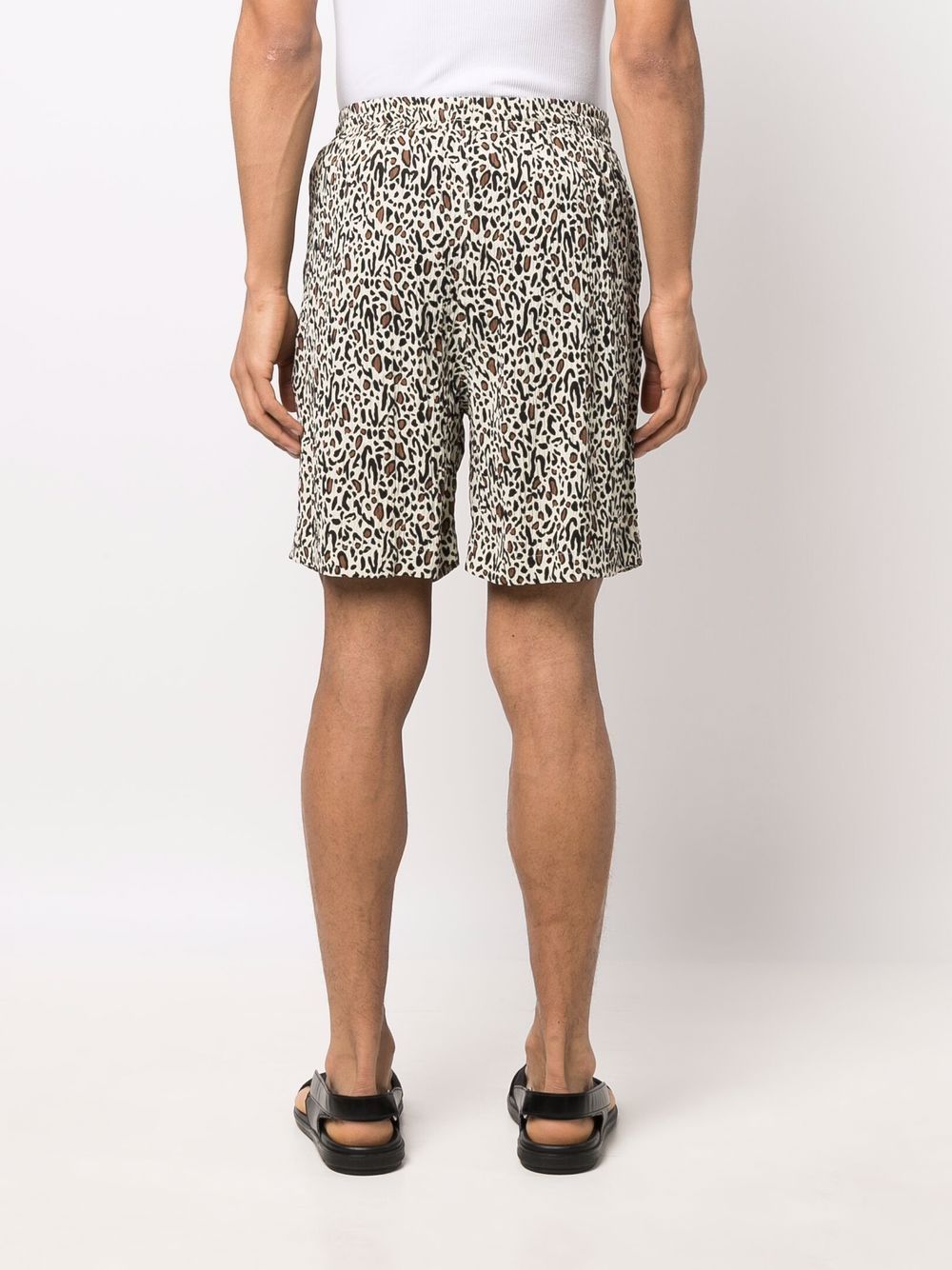 Leopard-Print Track Shorts