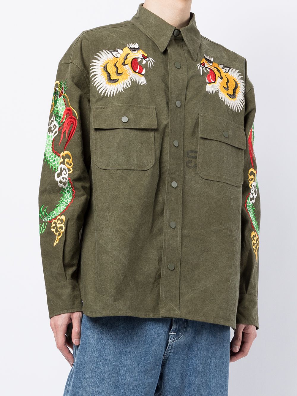 Embroidered Shirt Jacket