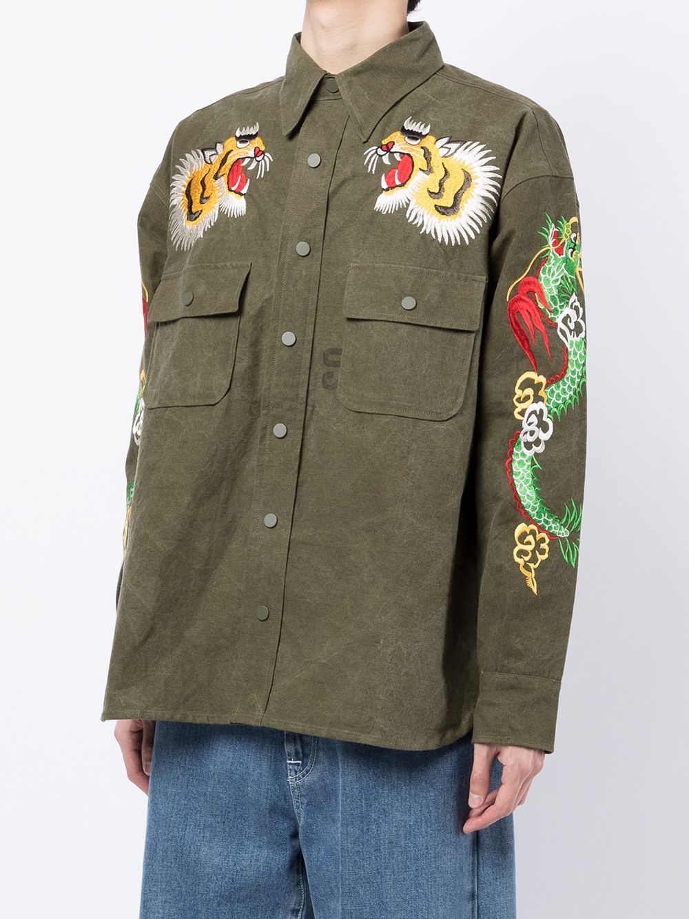 Embroidered Shirt Jacket