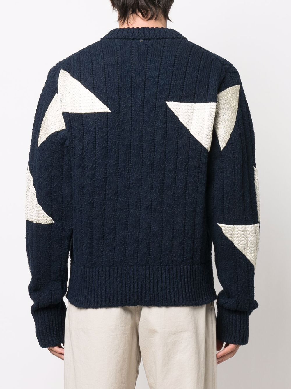 Geometric Crew-Neck Jumper