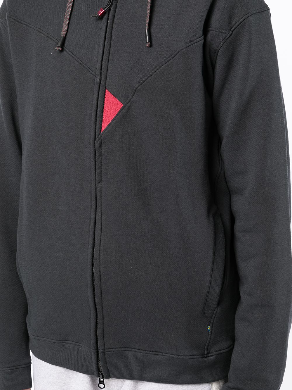 Panelled Zipped Hoodie