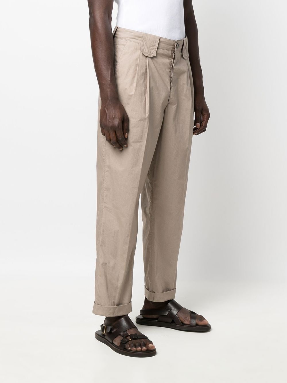 High-Rise Pleated Trousers