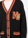Embroidered Toy-Bear Patch Cardigan