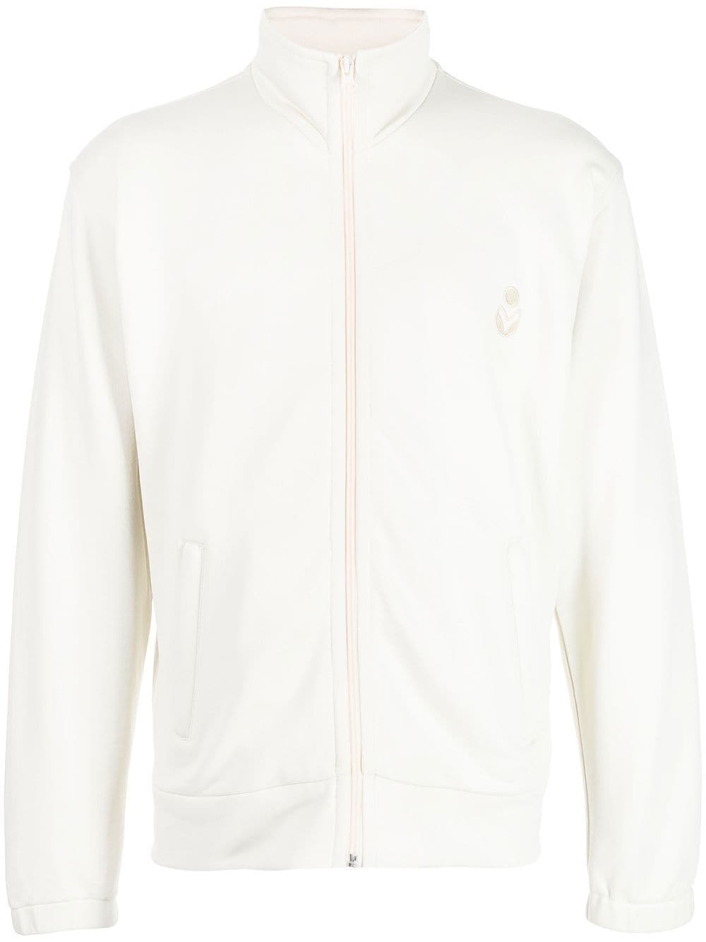 Embroidered-Logo Zip-Fastening Jacket