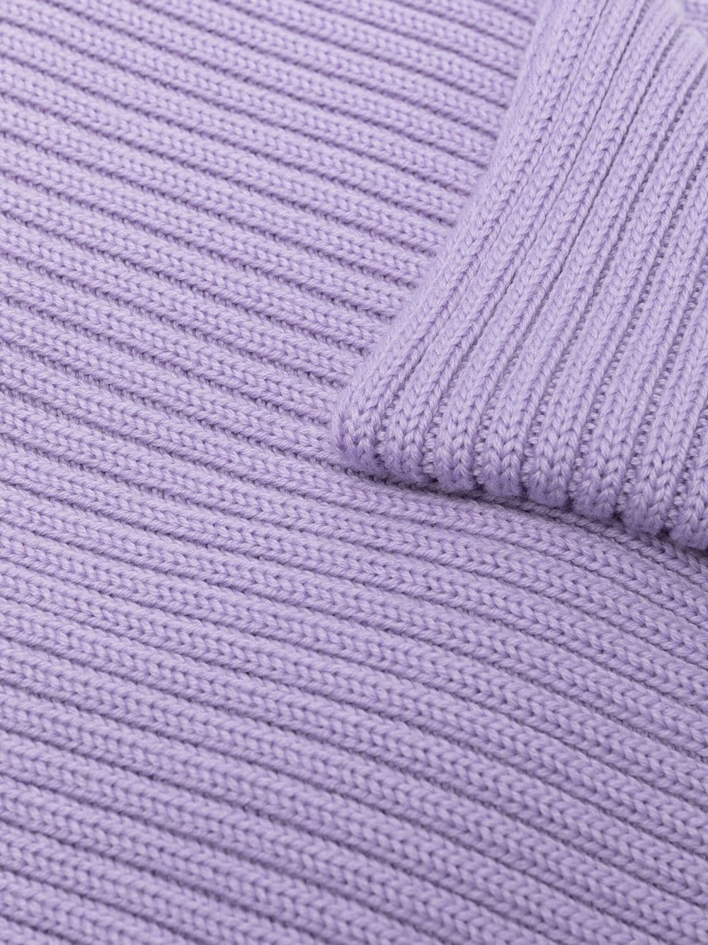 Ribbed-Knit Wool Scarf