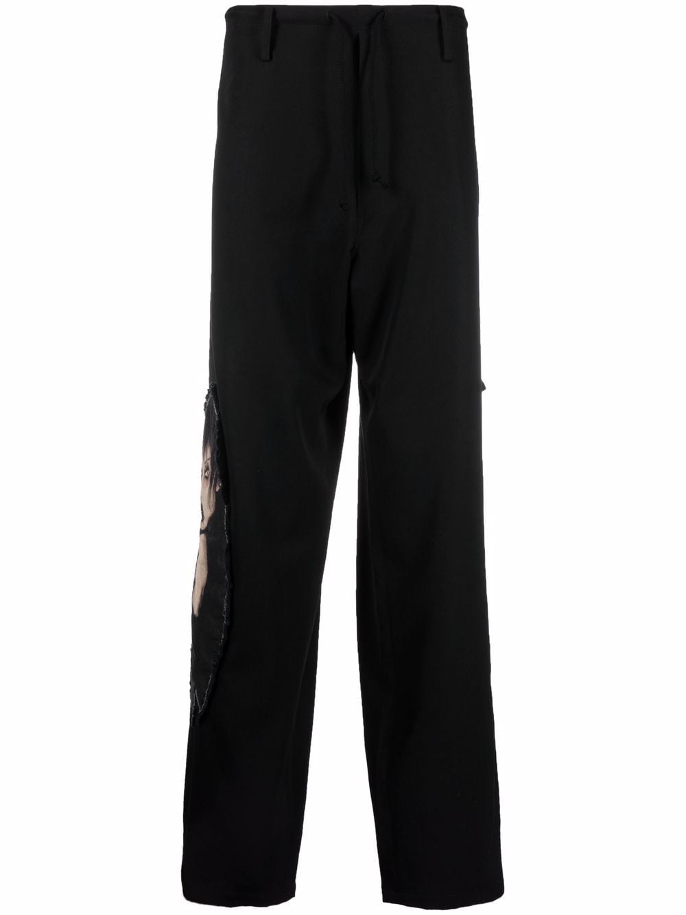 Drawstring Straight-Leg Trousers