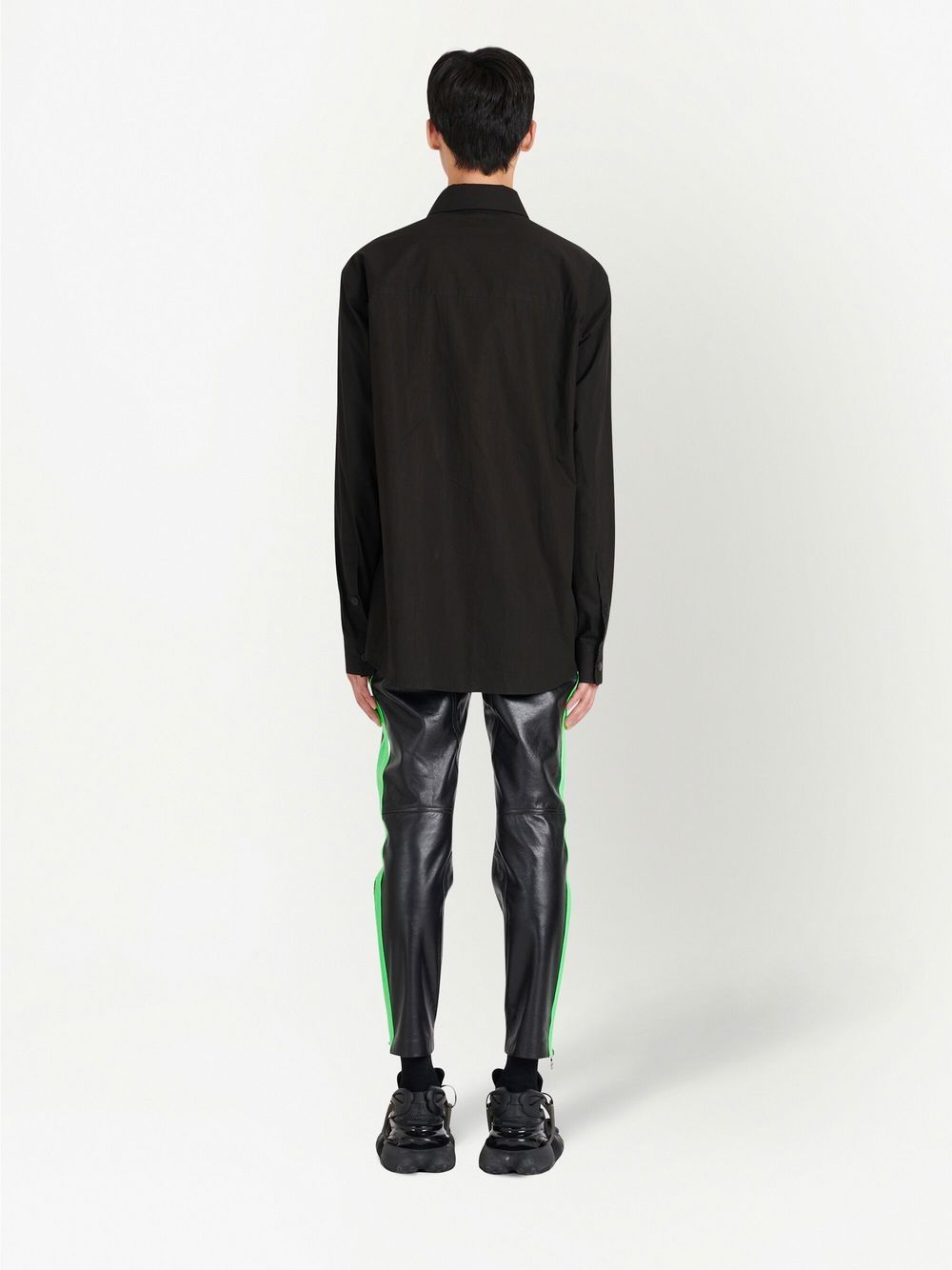 Zip-Up Cotton Shirt