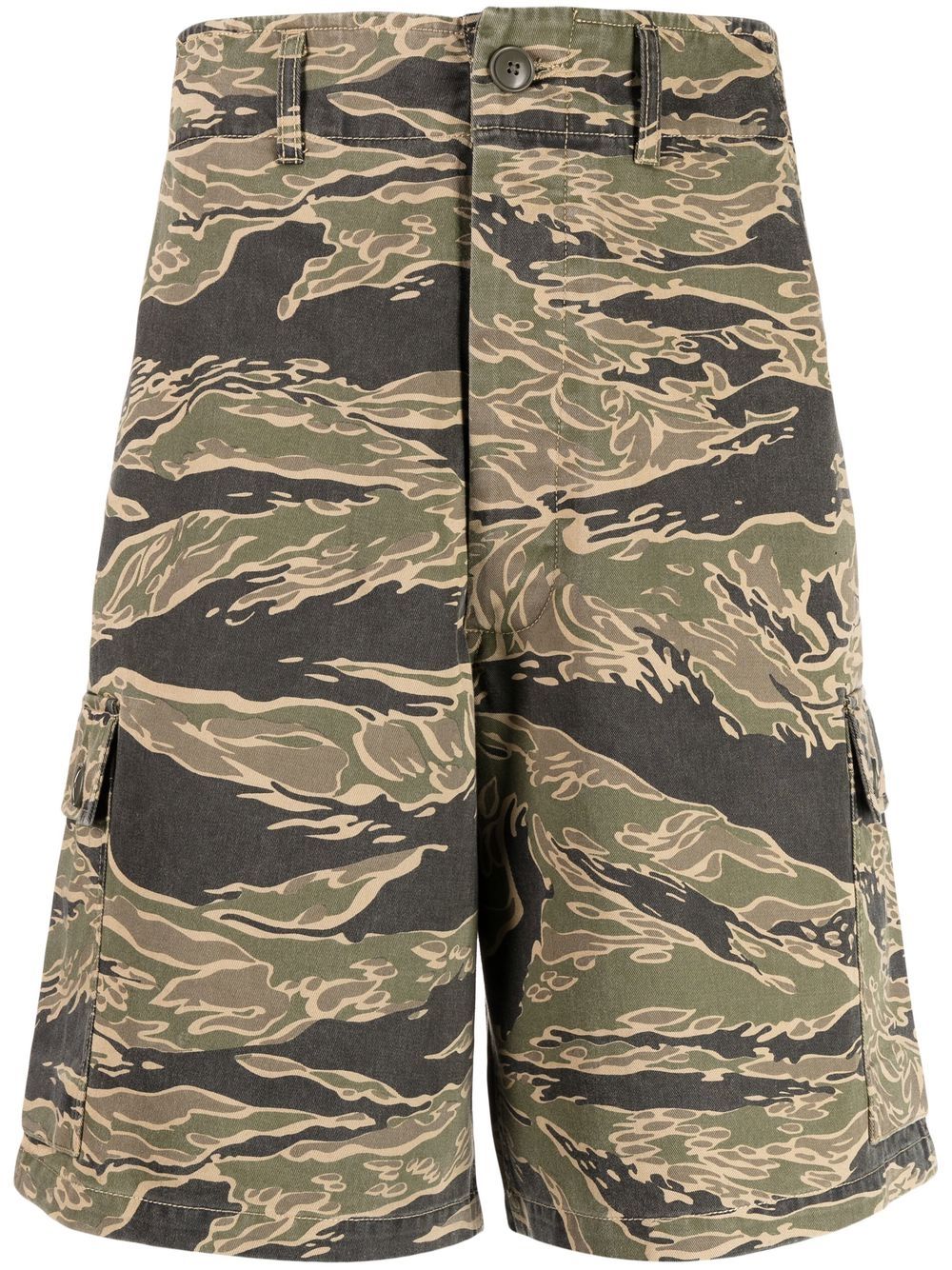 Camouflage-Print Cargo Shorts