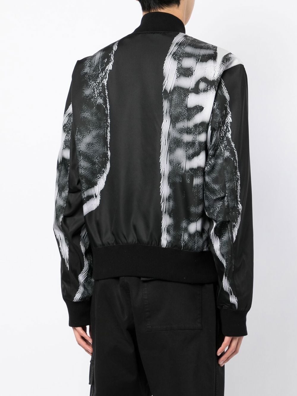 Graphic-Print Detail Bomber Jacket