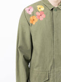 Embroidered Floral Shirt Jacket