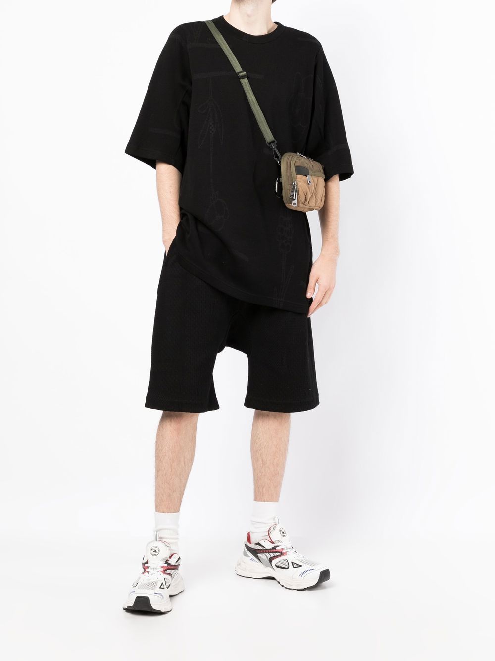 Drop-Crotch Bermuda Shorts