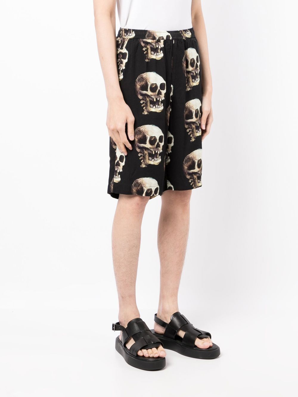 Skull Graphic-Print Bermuda Shorts