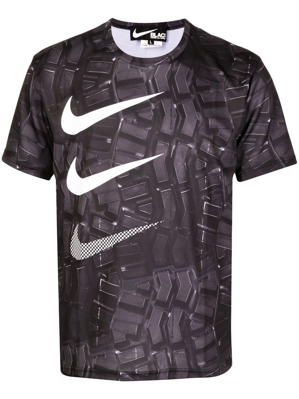 Swoosh-Print Graphic T-Shirt