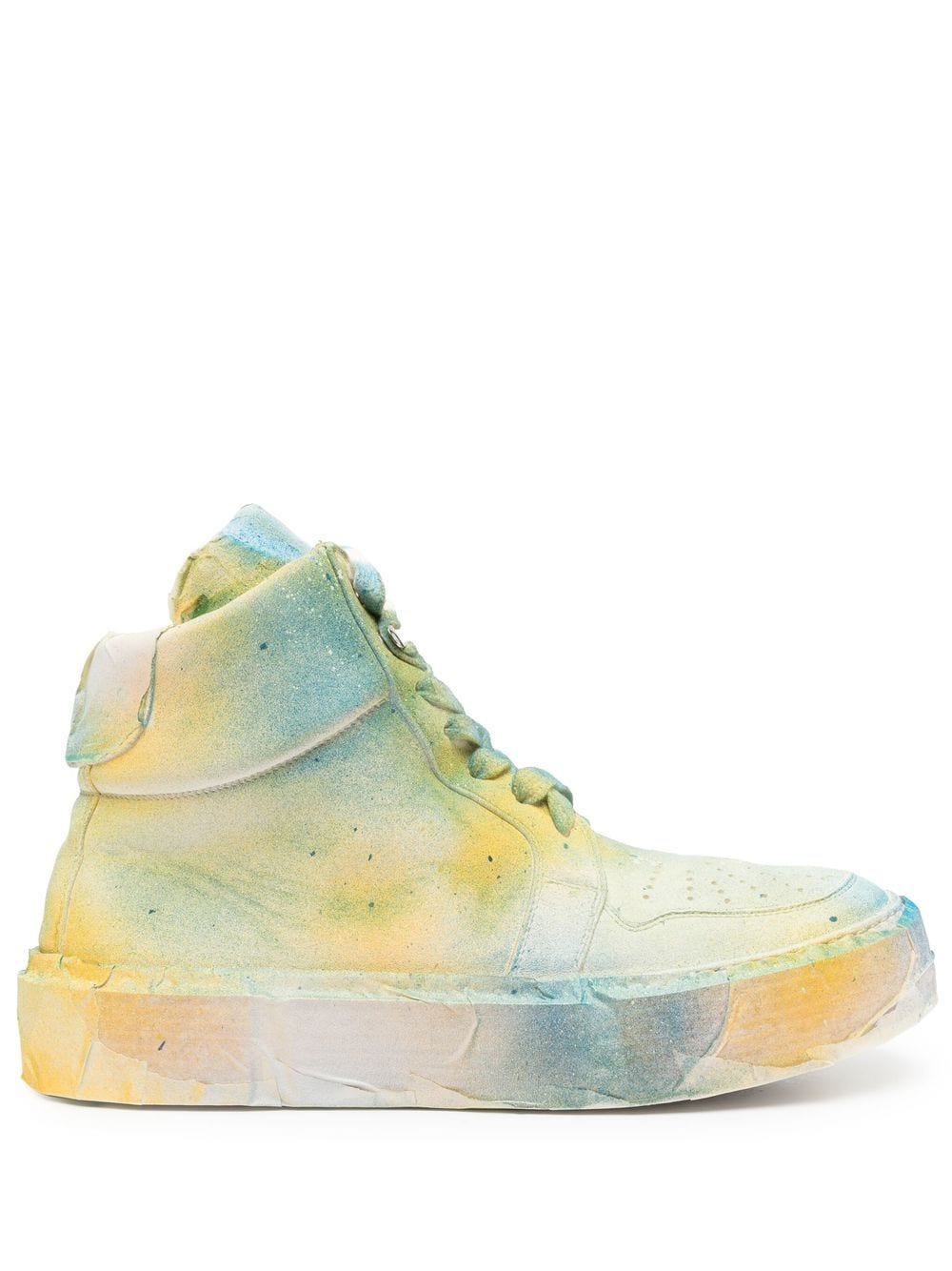 Spray-Effect High-Top Sneakers