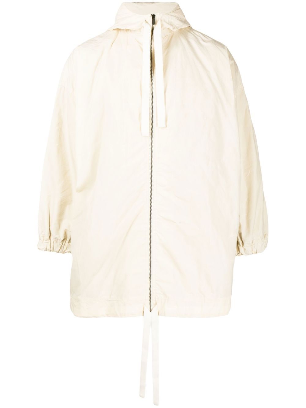 Hooded Drawstring Cotton Coat