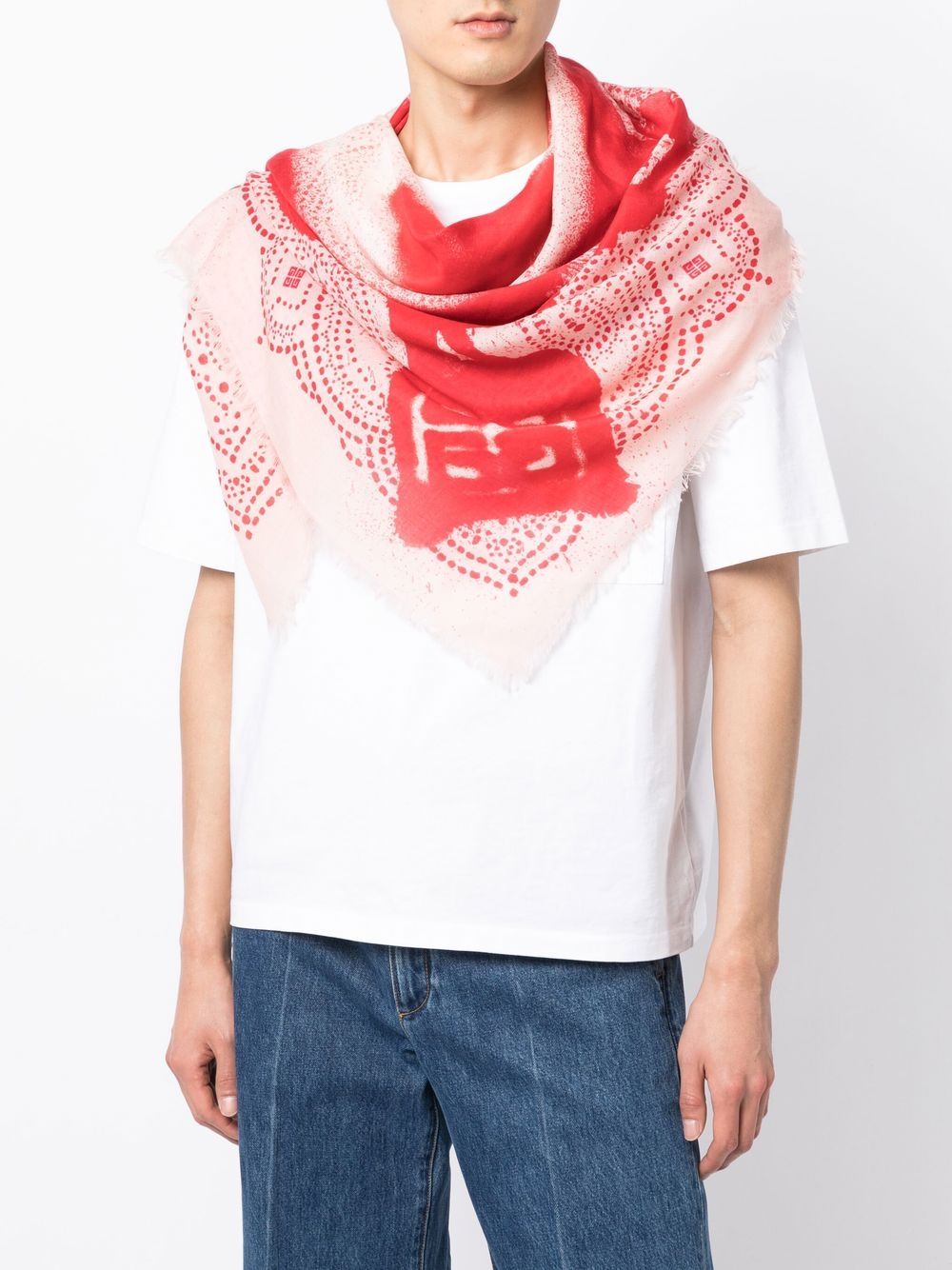 Greco-Print Lightweight Scarf