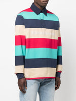 Striped Long-Sleeve Polo-Shirt