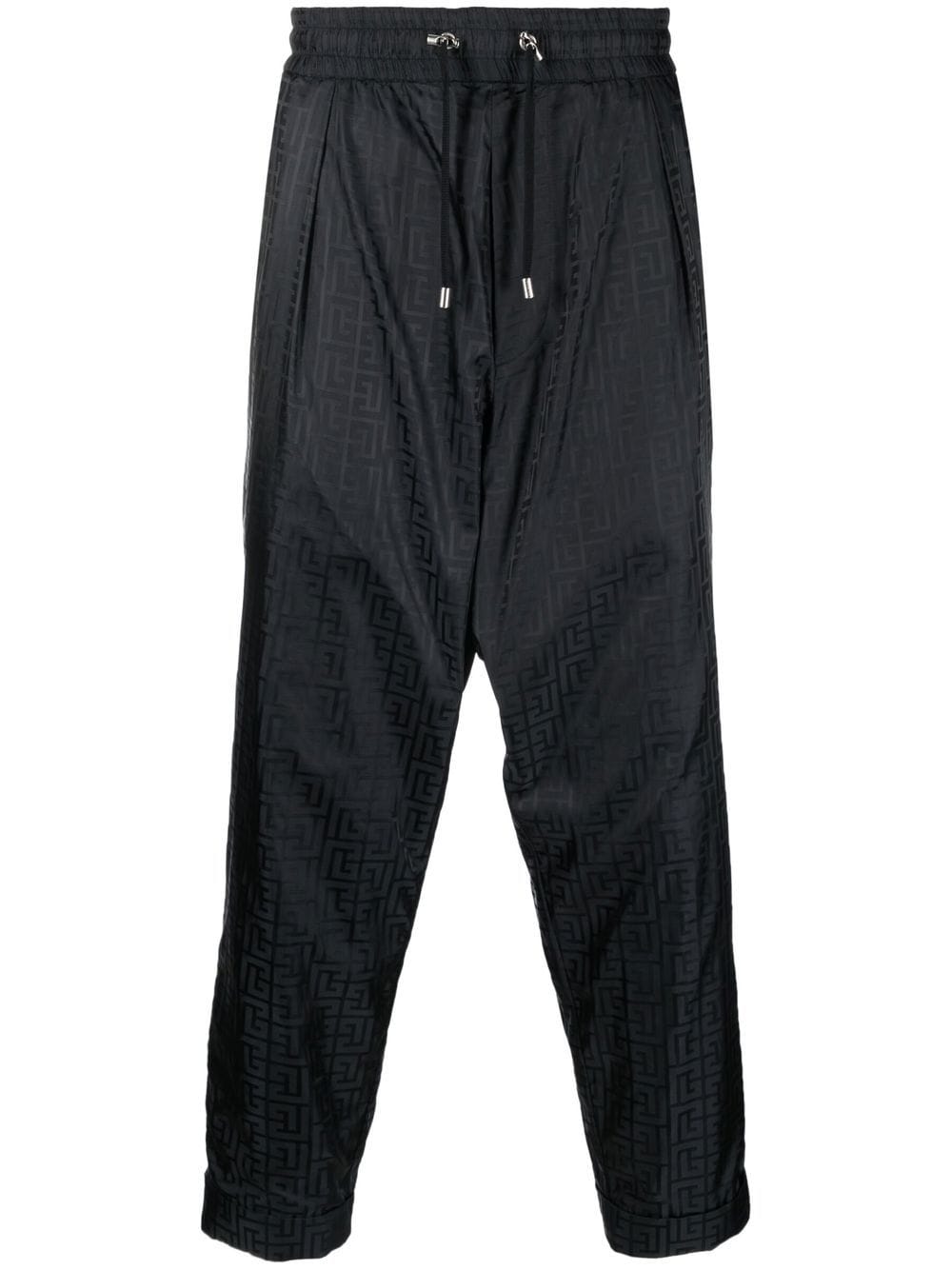 Monogram-Print Tapered Trousers