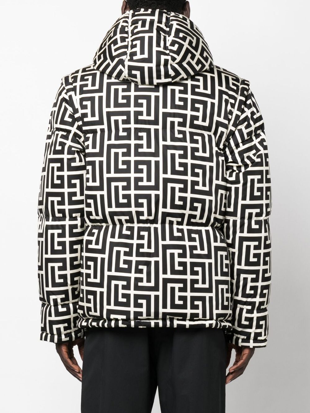 Monogram-Pattern Padded Coat