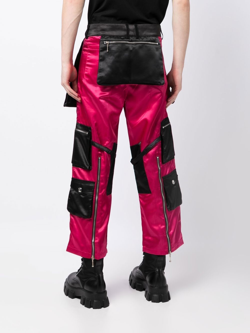 Multiple Zip-Pockets Cropped Trousers