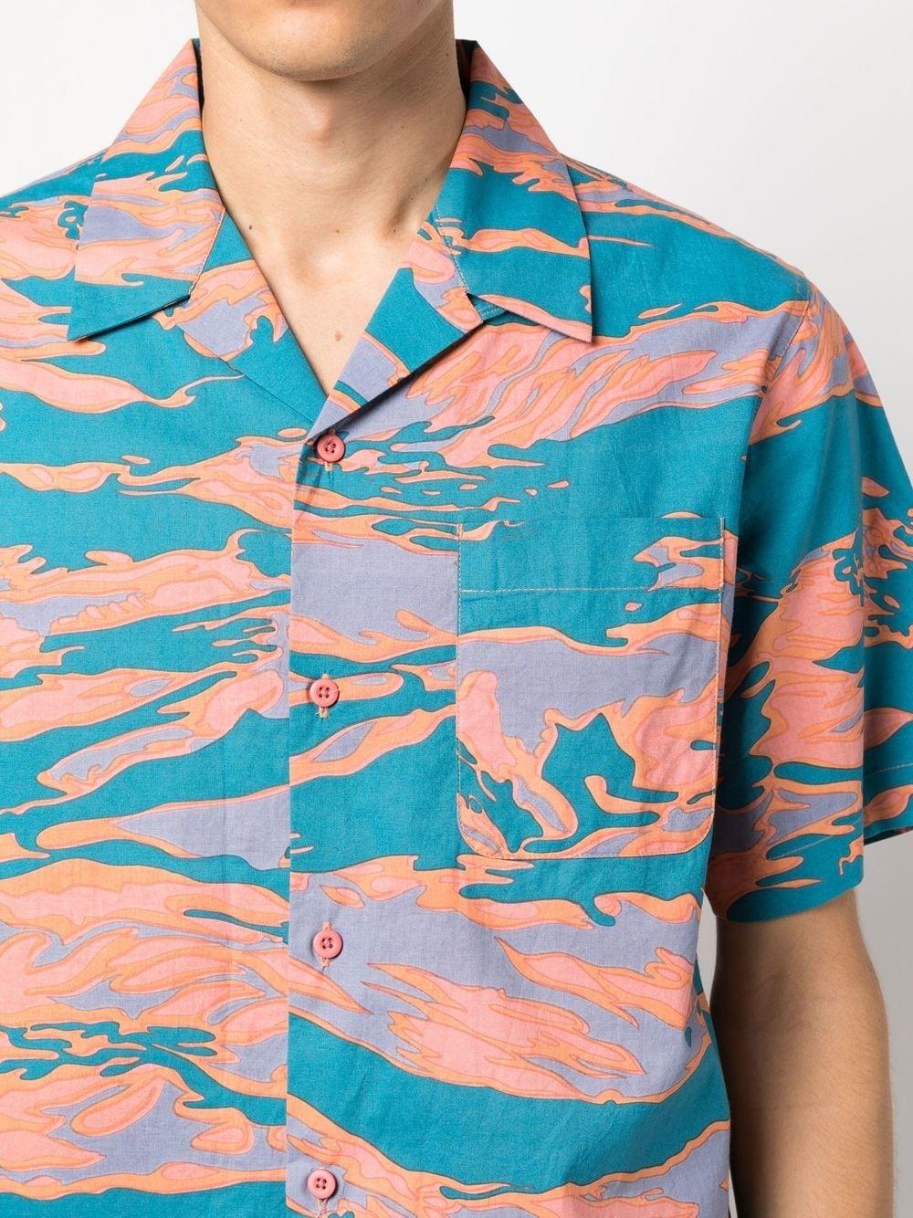 Graphic-Print Camp-Collar Shirt