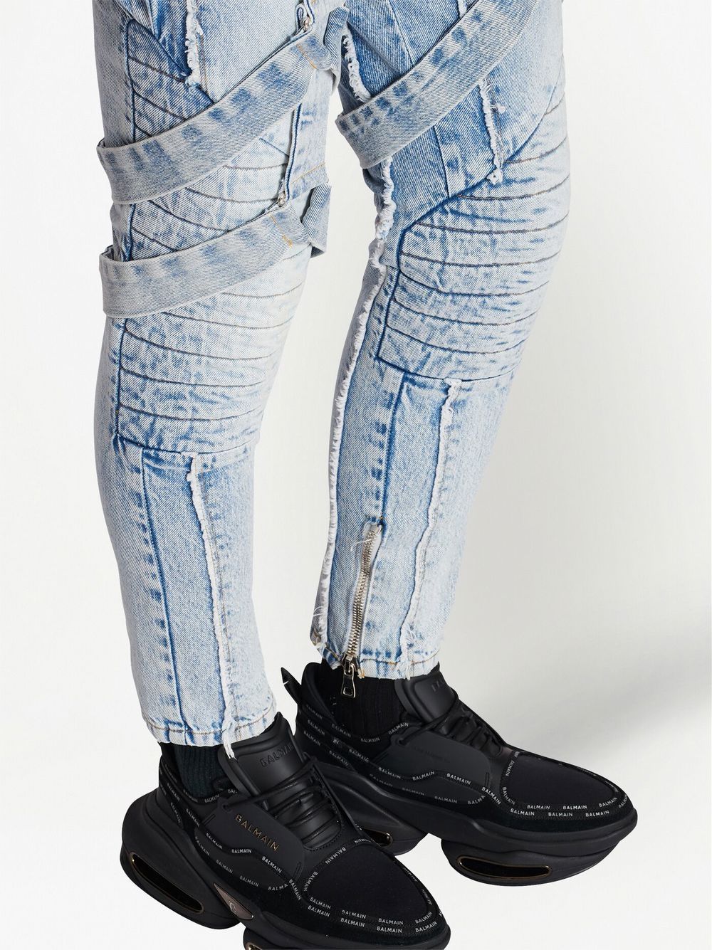 Slim-Fit Strap Jeans