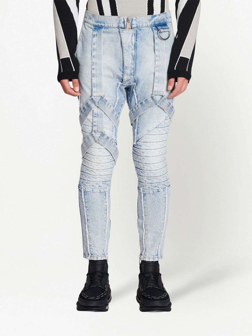 Slim-Fit Strap Jeans