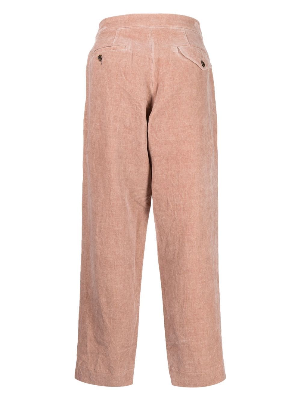 Cropped Melange Wool Trousers