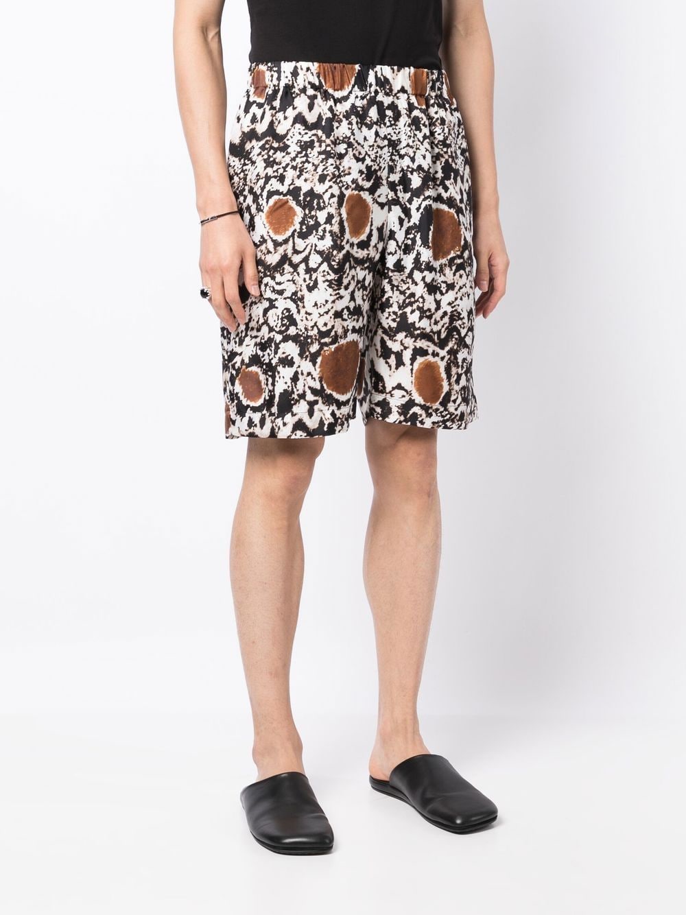 Silk Abstract-Pattern Shorts