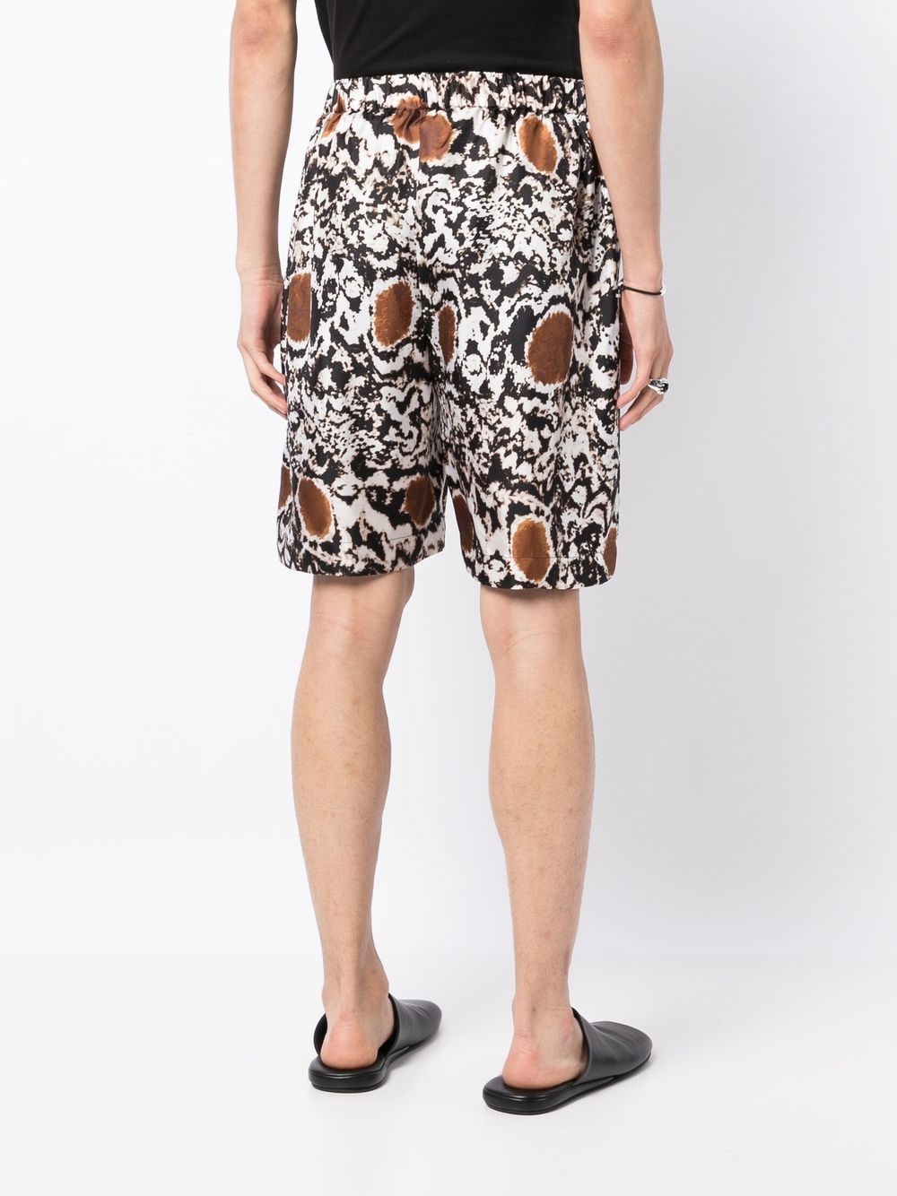 Silk Abstract-Pattern Shorts