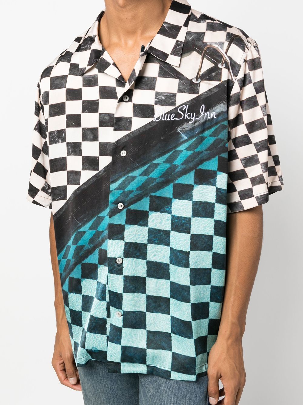 Embroidered-Logo Checked Shirt