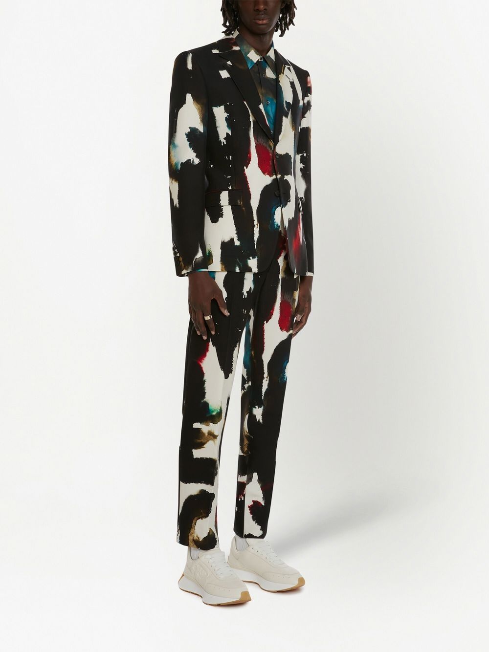 Watercolour Cigarette-Cut Trousers