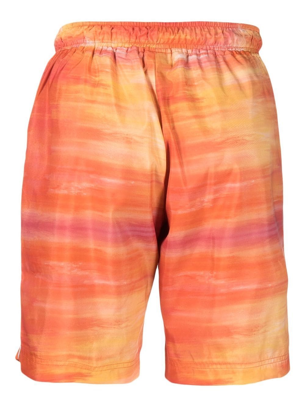 Abstract-Print Drawstring Swim Shorts