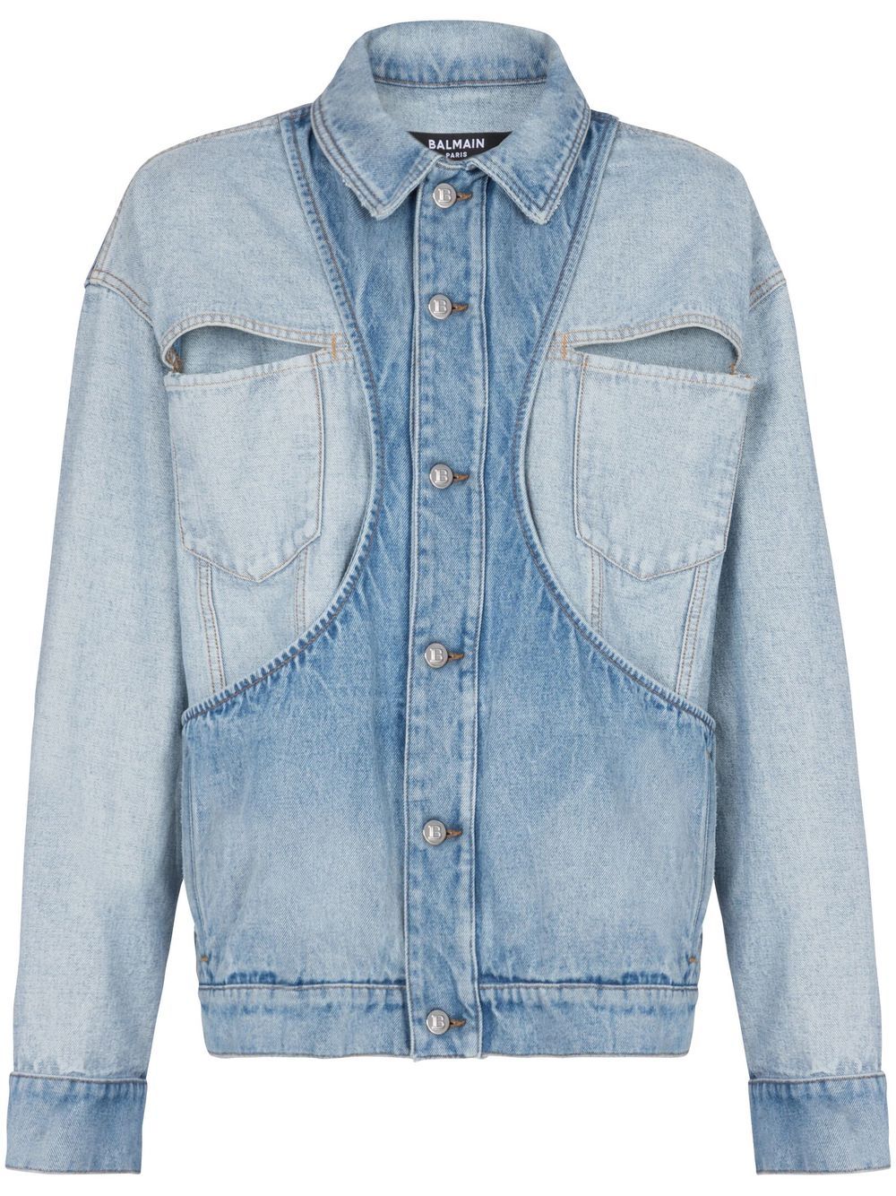 Panelled-Design Denim Jacket