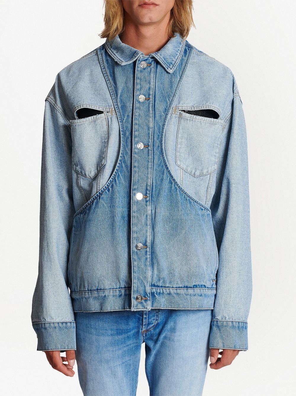 Panelled-Design Denim Jacket