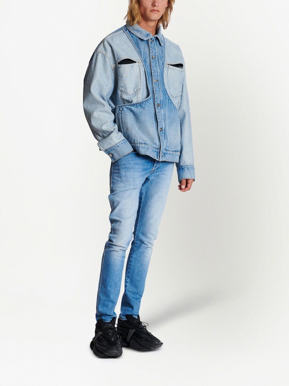 Panelled-Design Denim Jacket