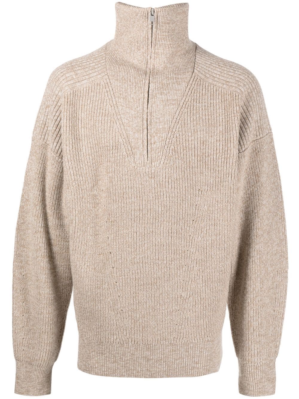 Funnel Neck Knitted Jumper