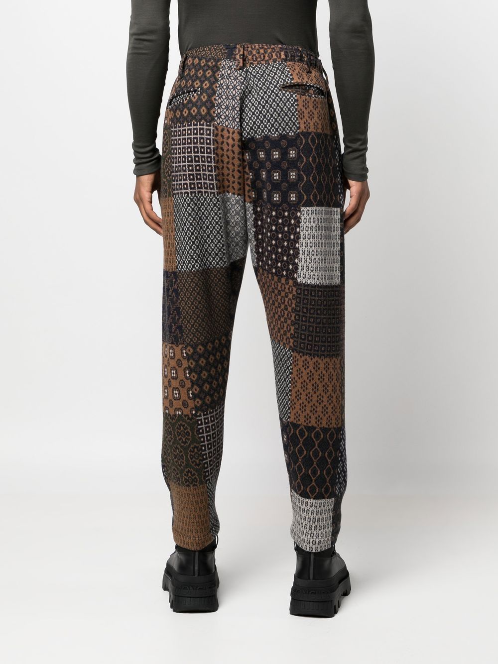 Patchwork Slim Fit Trousers