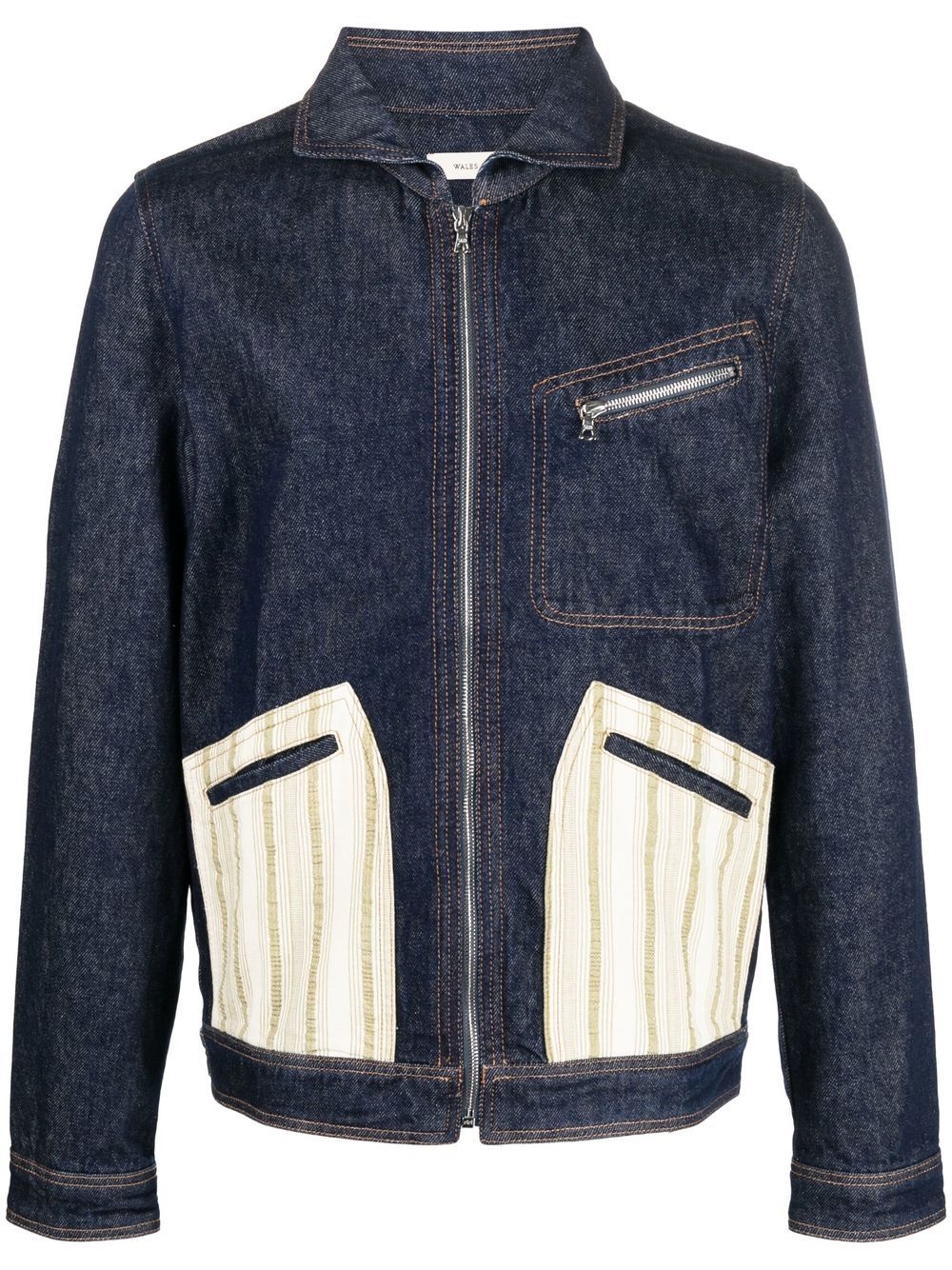 Contrast-Panel Denim Jacket